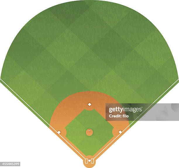 baseball diamond - baseballfeld stock-grafiken, -clipart, -cartoons und -symbole