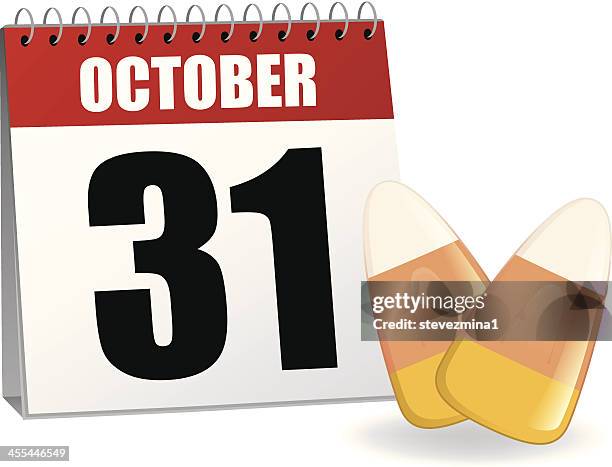 halloween candy corn calendar - candy corn stock illustrations