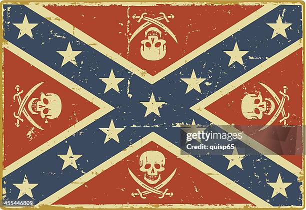 rebel piratenflagge-grunge - american revolution flag stock-grafiken, -clipart, -cartoons und -symbole