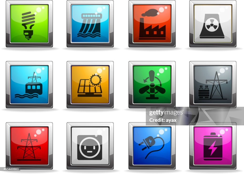 Icon Set, Energy and Industry