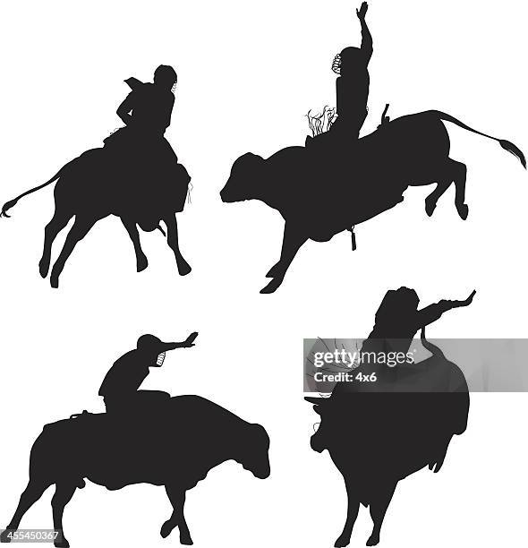 Frame Outline Rodeo Cowboy Outline Silhouette Photos and Premium High Res Pictures - Getty ...
