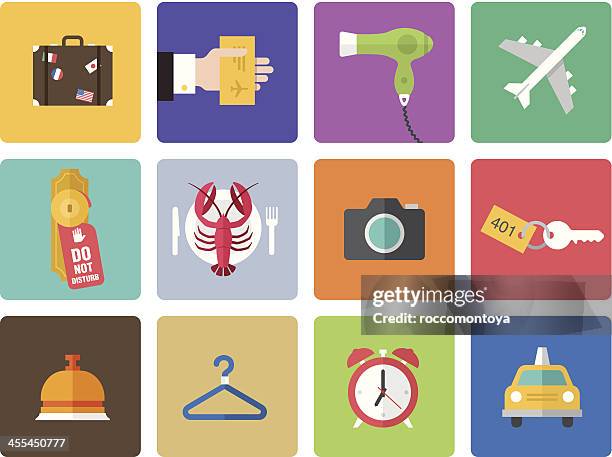 icon set, hotel - hotel key stock illustrations