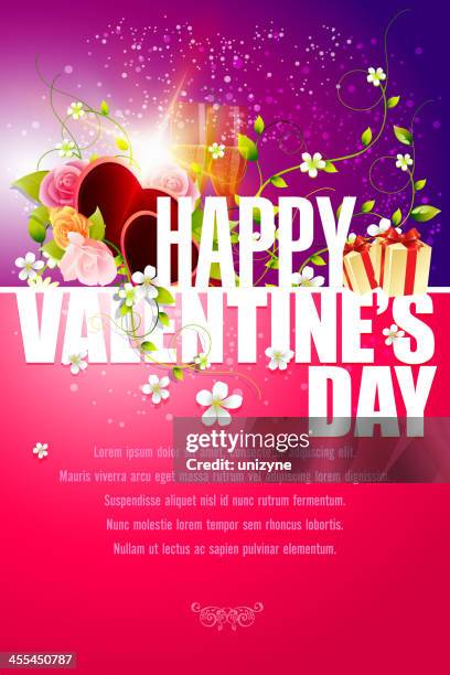 bright valentine's day background - exploding glass stock illustrations