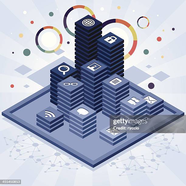 icons tower - post workout stock illustrations