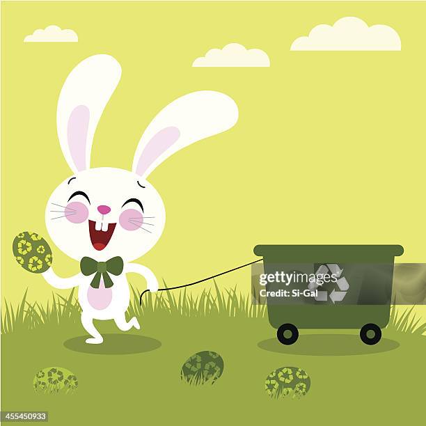 have a green easter - easter bunny stock illustrations