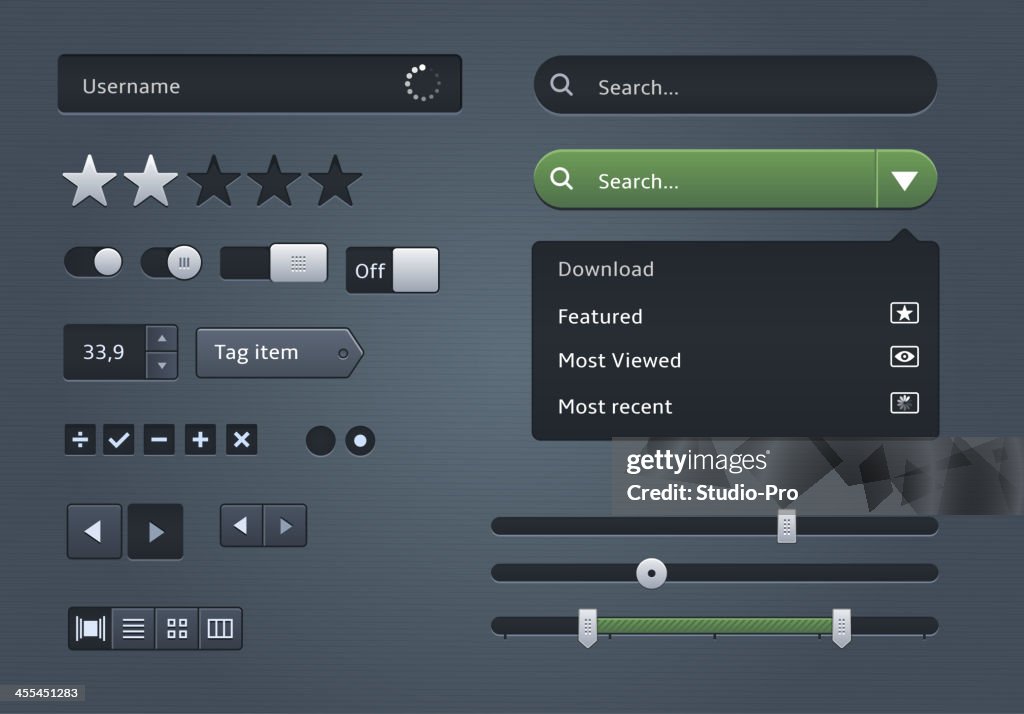 Modern Widgets For Web Interface High-Res Vector Graphic - Getty Images