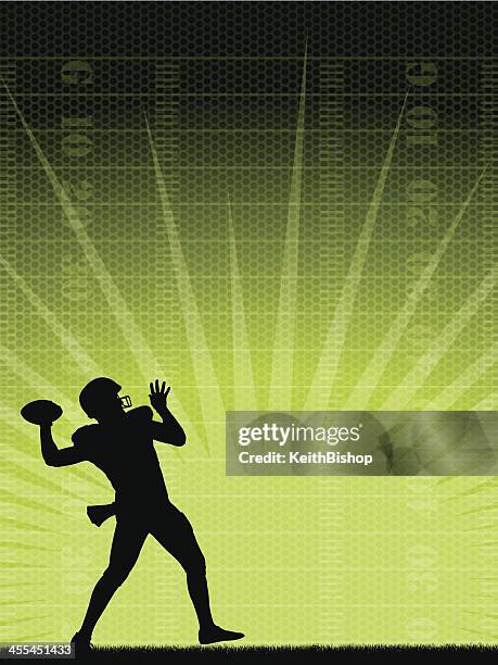 football quarterback background - passing sport stock illustrations