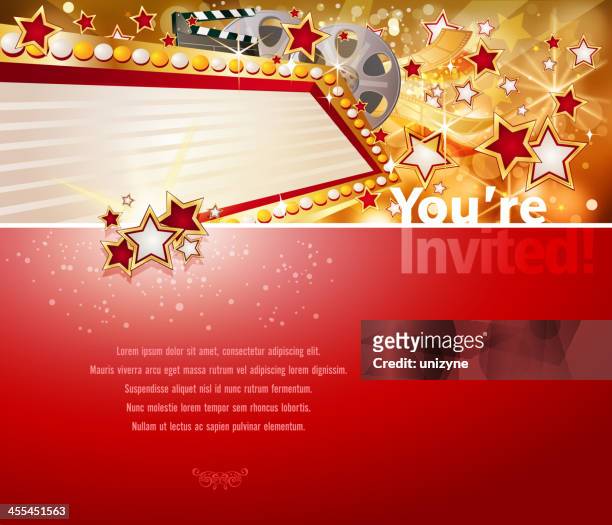 entertainment marquee background - theatre banner commercial sign stock illustrations