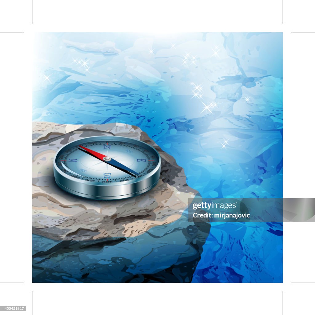 Compass On The Rock High-Res Vector Graphic - Getty Images