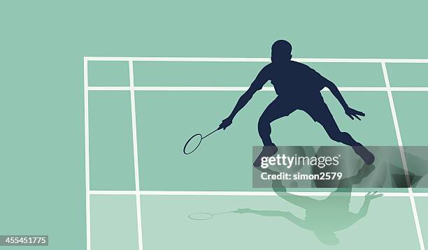 badminton spiele - badminton court stock-grafiken, -clipart, -cartoons und -symbole