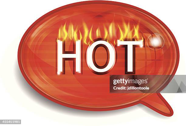 speech bubble | hot - caution hot stock illustrations