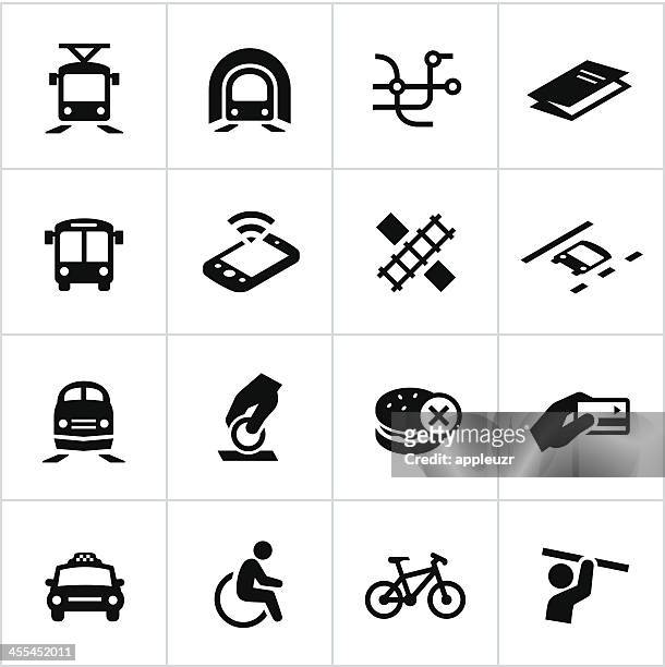 black public transit icons - access icon stock illustrations