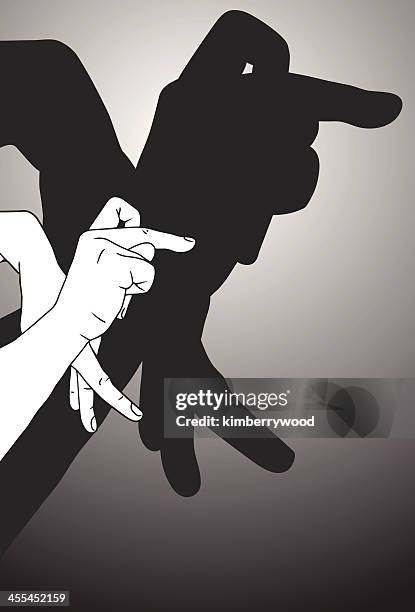 shadow puppet parrot - shadow puppet stock illustrations