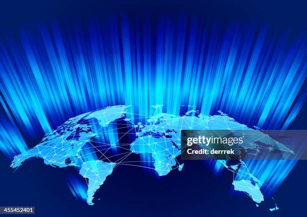 global communications - process mapping stock illustrations