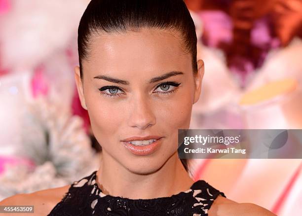 Victoria's Secret angel Adriana Lima attends a photocall to celebrate Victoria's Secret UK at their New Bond street store on December 12, 2013 in...