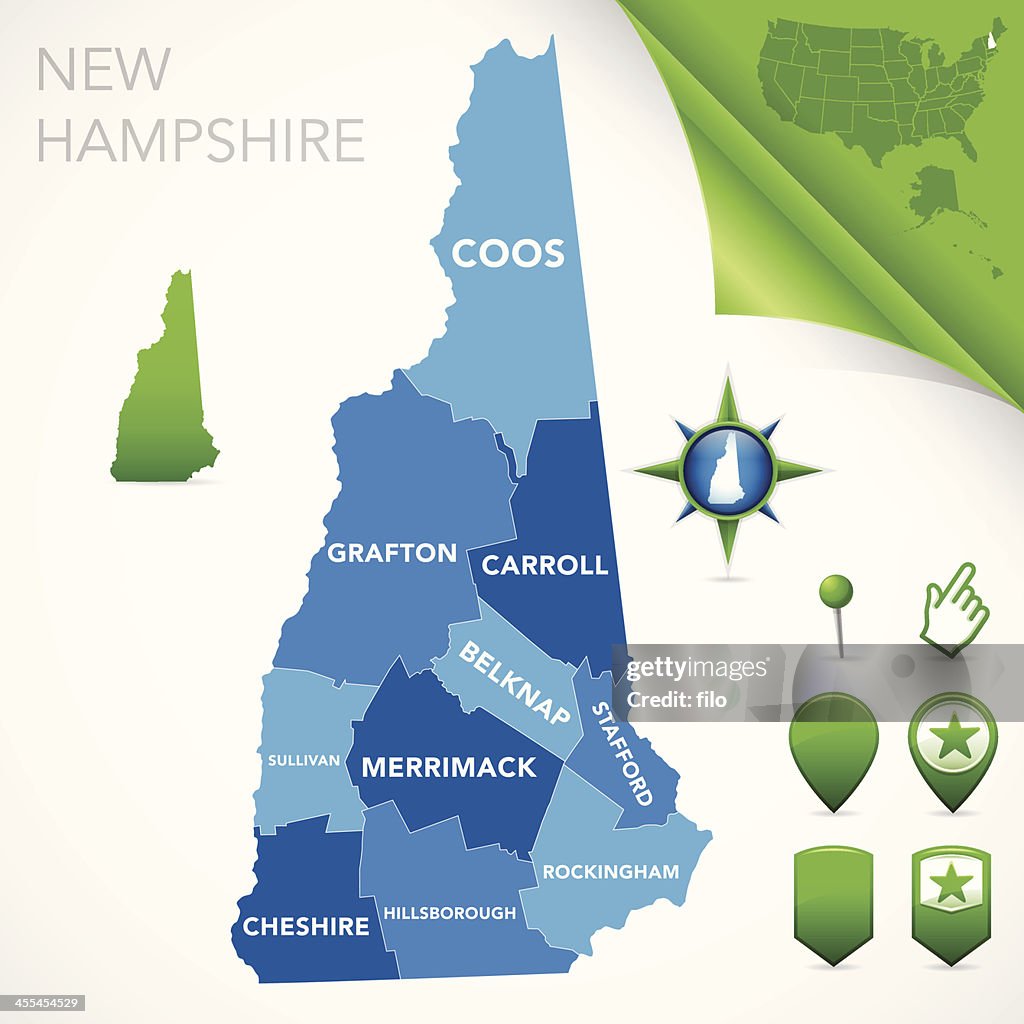 New Hampshire County Map