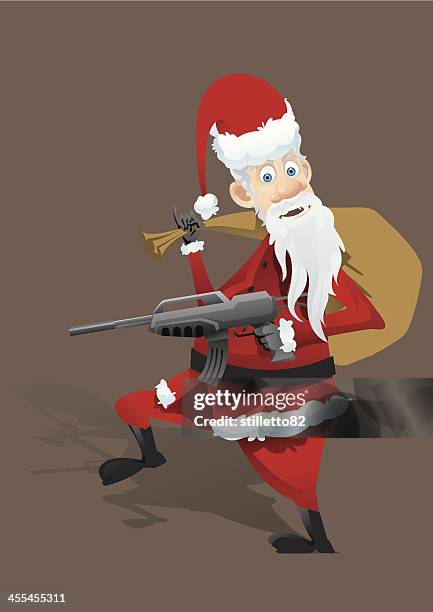 robber santa claus - getting dressed stock illustrations