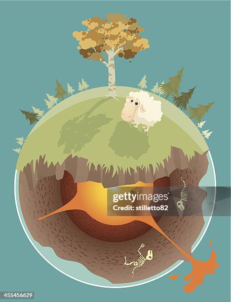 ilustrações, clipart, desenhos animados e ícones de terra crocante - crosta terrestre