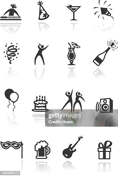 party icons - birthday-balloons-white-background stock illustrations