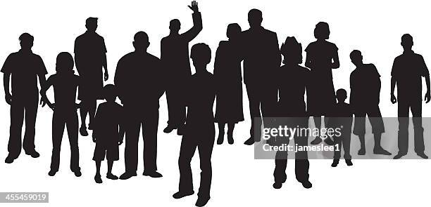 crowd scene - child separation stock illustrations