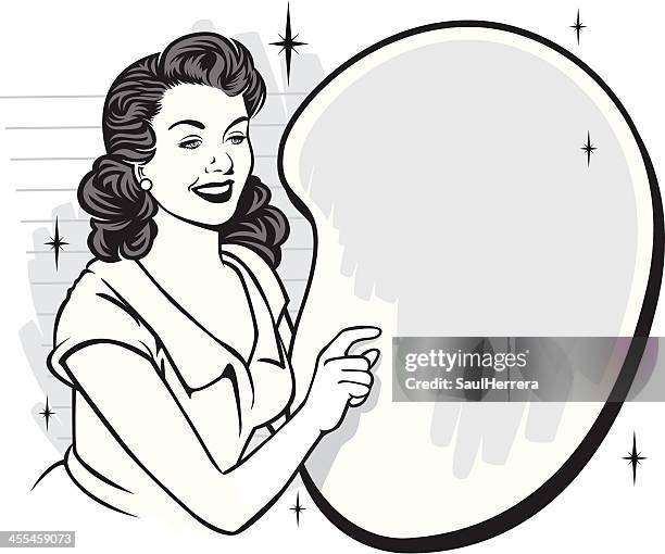 stereotypical housewife - commercial sign stock illustrations