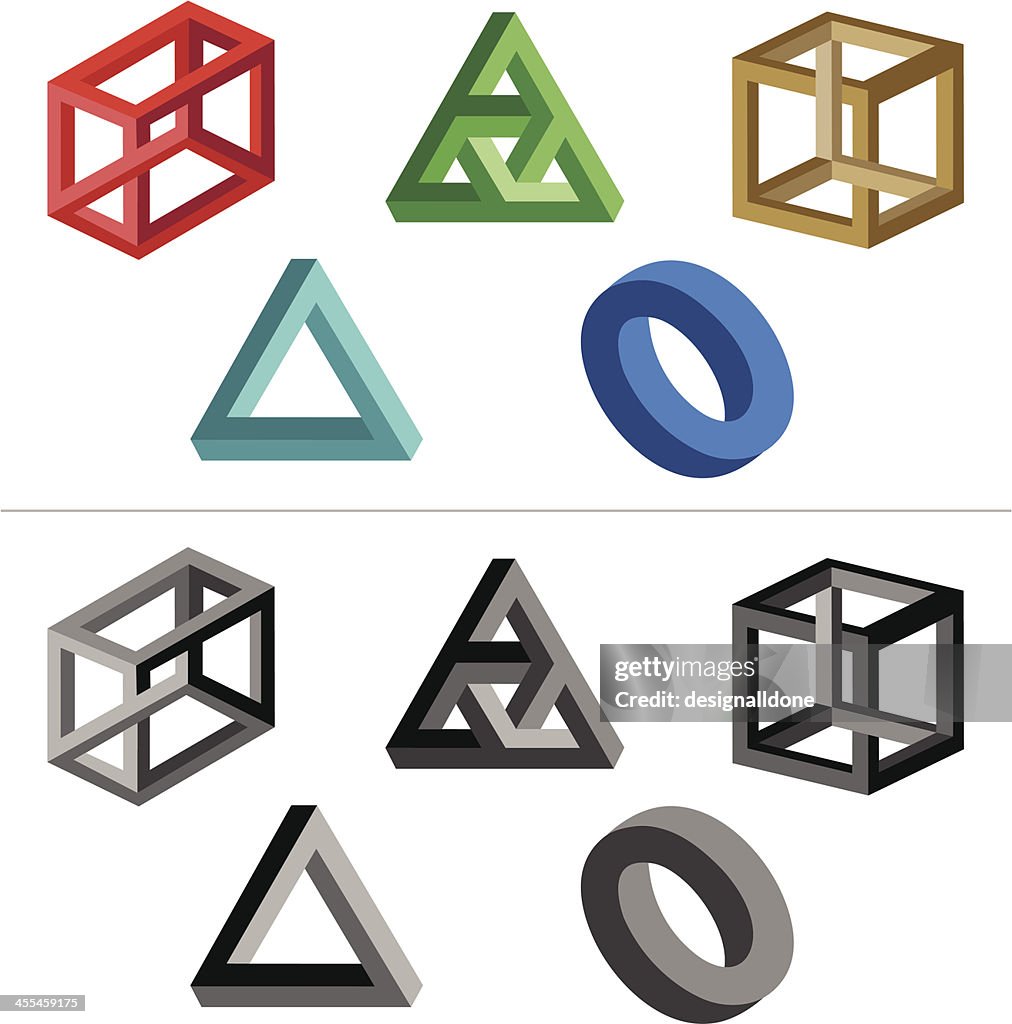 Impossível objectos (cores sólidas