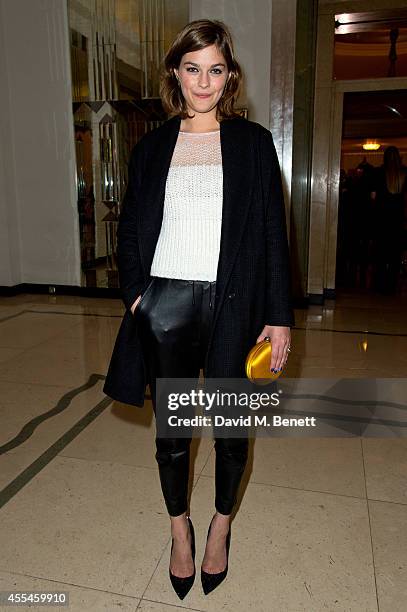 Amber Anderson attends Pringle of Scotland SS15 show during London Fashion Week at Claridges Hotel on September 14, 2014 in London, England.