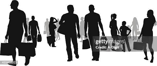 stoppinshoppin - umrisslinie and schatten im mittelpunkt and illustration and tragen stock-grafiken, -clipart, -cartoons und -symbole