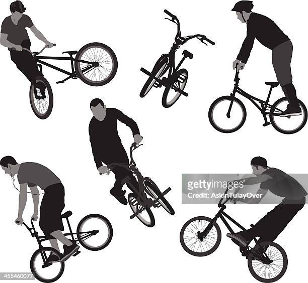 bmx cycling - 18 19 years stock illustrations