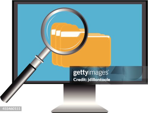 Computer File Search Vector Computer File Search Vector