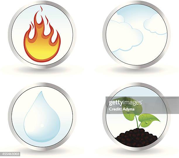 four elements - the four elements stock illustrations