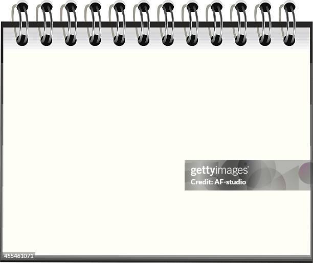 spiral notebook - multiple image template stock illustrations