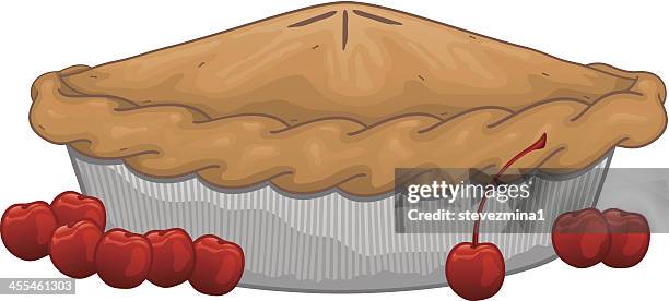 cherry pie - cherry pie stock illustrations