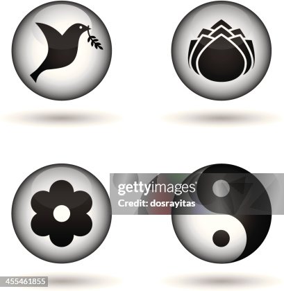 Peace icon set Peace icon set