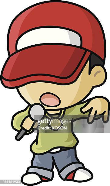 hip hop cartoon - rap cartoon stock illustrations