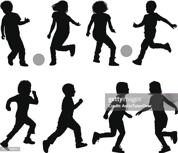 children - children silhouette stock illustrations