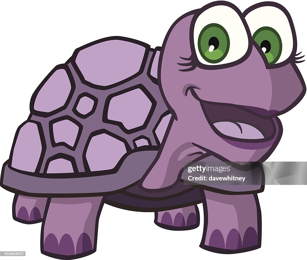 Glücklich lächelnd weibliche Schildkröte