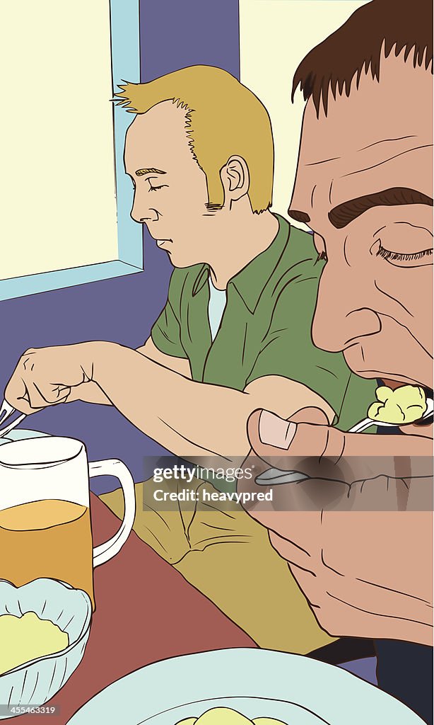 Eating at the diners