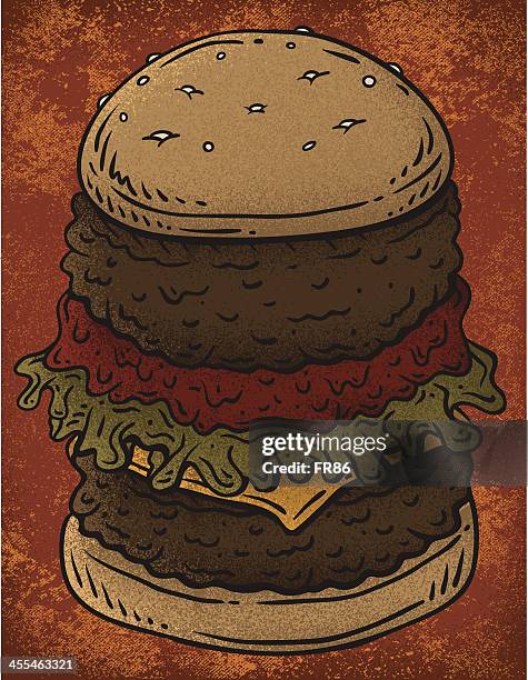 greasy burger - cheese texture stock illustrations