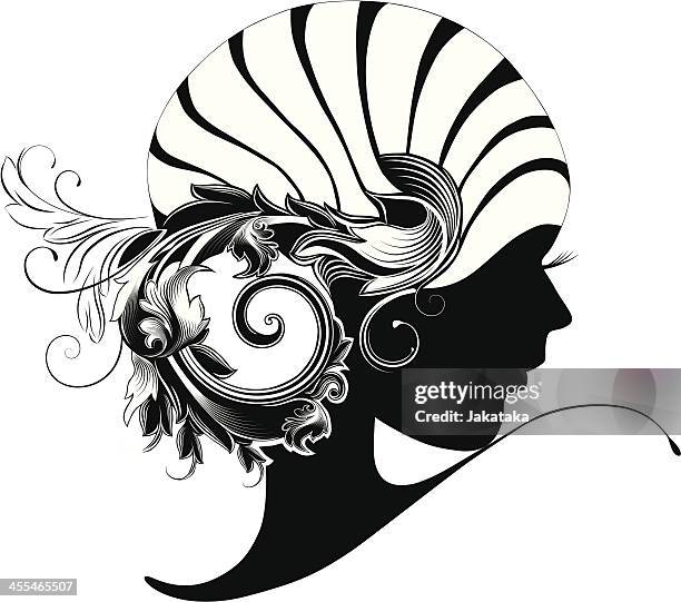 art deco beauty. - art deco pattern stock illustrations