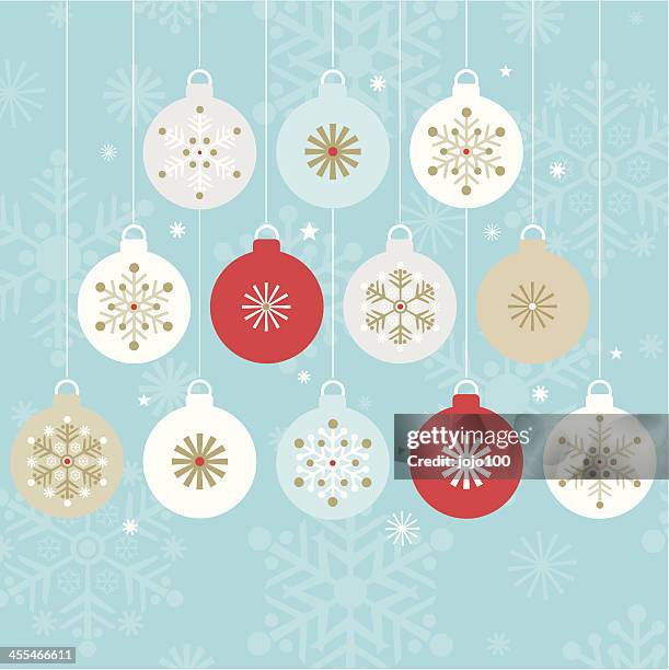 twelve stylish hanging christmas baubles. - ornaments 幅插畫檔、美工圖案、卡通及圖標