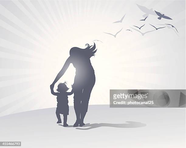 mother care - clip art family stock illustrations