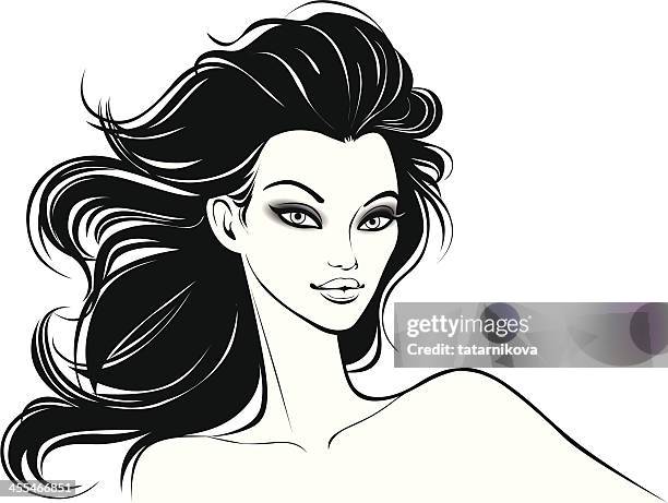 schönheit - glamour model stock-grafiken, -clipart, -cartoons und -symbole