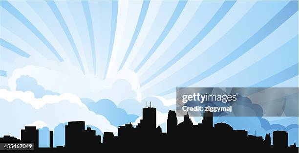 minneapolis skyline - minneapolis stock illustrations