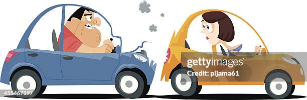 car crash - road accident stock illustrations