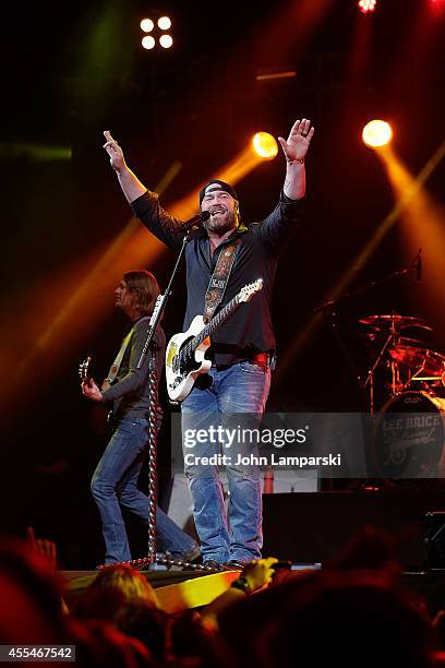 Lee Brice performs at Barclays Center on September 14, 2014 in the Brooklyn borough of New York City.