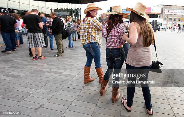 Atmosphere at the Luke Bryan concert at Barclays Center on September 14, 2014 in the Brooklyn borough of New York City.