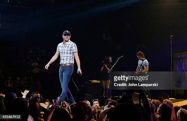Cole Swindell performs at Barclays Center on September 14, 2014 in the Brooklyn borough of New York City.