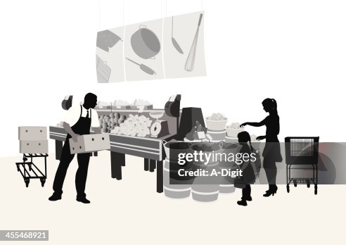 Grocery Help Vector Silhouette Grocery Help Vector Silhouette