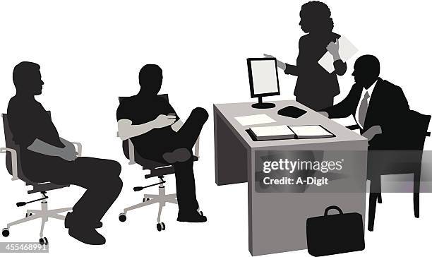 client relations vector silhouette - plasma bag stock illustrations